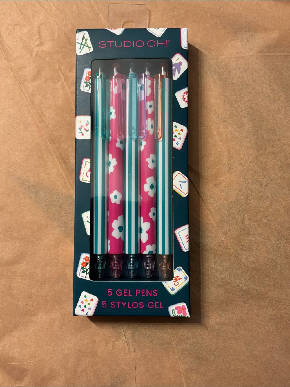 Studio Teal & Pink Floral 5-Pack Gel Pens